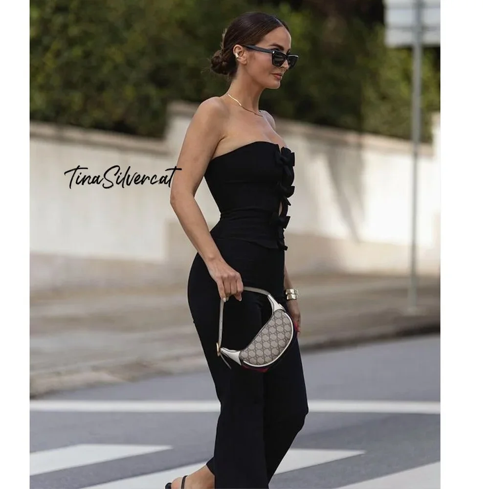 BLOGGER'S FAVE! Zara Strapless Jumpsuit Black NWT